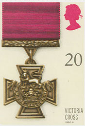 stamp showing Victoria Cross