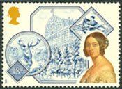 Stamp depicting Queen Victoria at the start of her reign