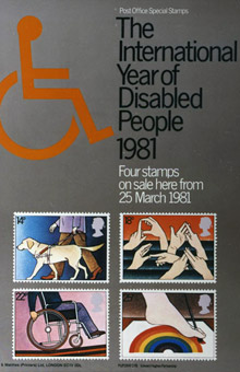 Poster for the International Year of Disabled People stamp issue, 1981 (POST 110/624)